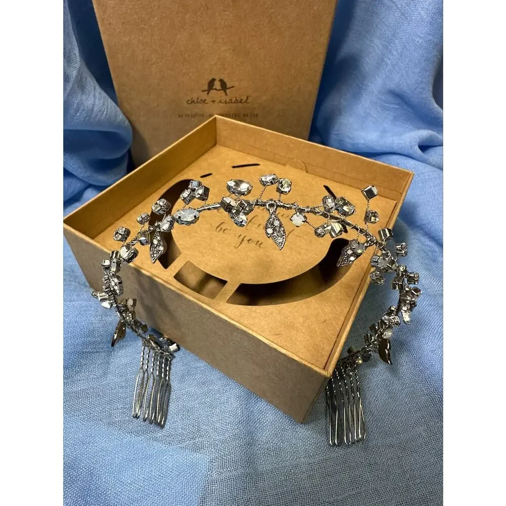 CHLOE + ISABEL crystal headband silver hair accessory - H063CLAR - Picture 2 of 5